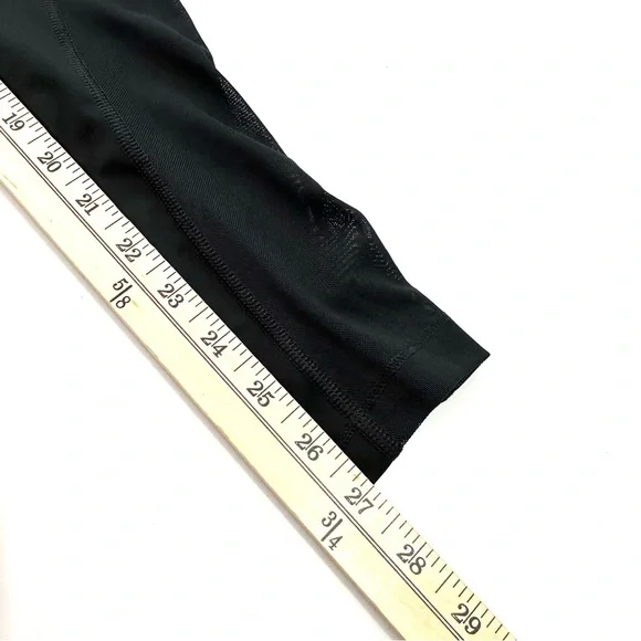 Nike Pro Dri Fit Women’s Sz S Black Activewear Compression Tights Mesh Hem Pants - Picture 10 of 13